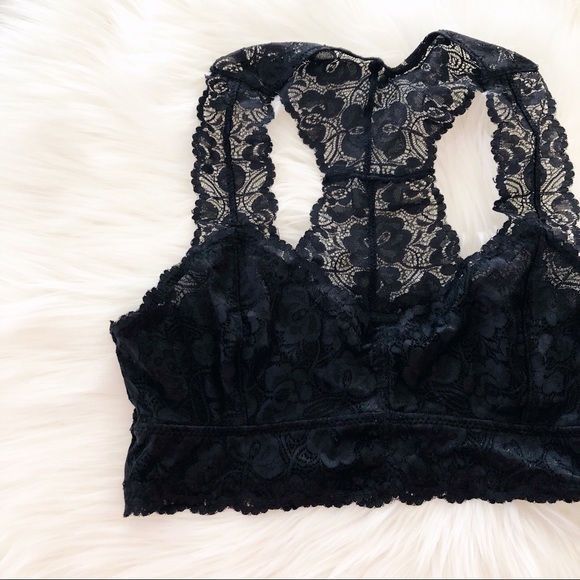 NWT Plus Size Black Racerback Bralette - Picture 2 of 2